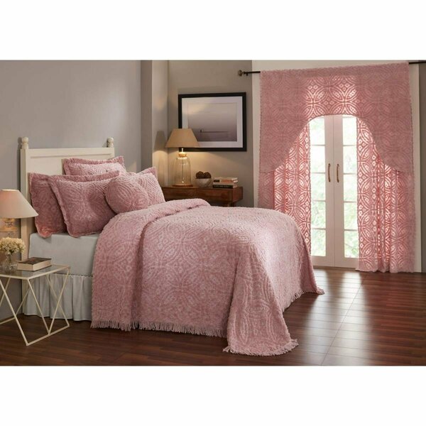 Better Trends Wedding Ring Collection Design Bedspread, Pink BSWRKIPI